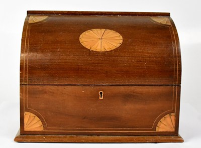 Lot 323 - An Edwardian walnut and satinwood inlaid...