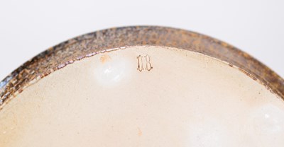 Lot 266 - DANIEL BOYLE; a salt glazed dish decorated...