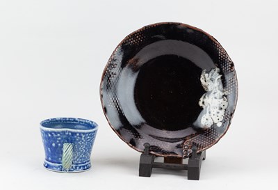 Lot 448 - LIZ BOWE (born 1963); a stoneware plate...