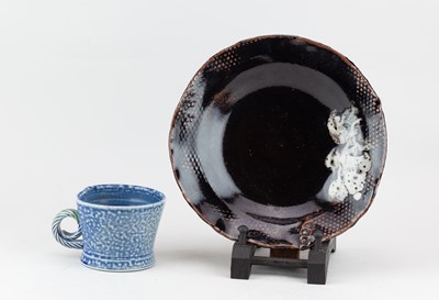 Lot 448 - LIZ BOWE (born 1963); a stoneware plate...