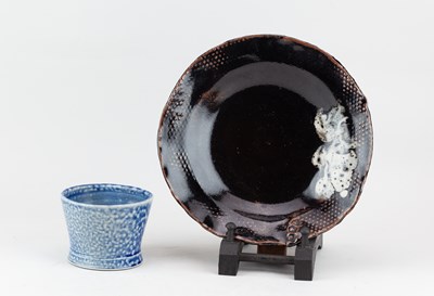 Lot 448 - LIZ BOWE (born 1963); a stoneware plate...