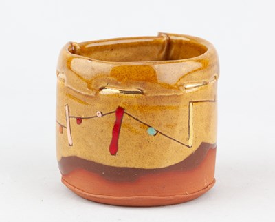 Lot 441 - LINDA STYLES (born 1954); a terracotta cup...
