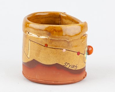 Lot 441 - LINDA STYLES (born 1954); a terracotta cup...