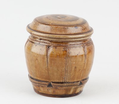 Lot 491 - MIKE DODD (born 1943); a stoneware caddy...