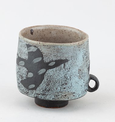 Lot 423 - JOHN MALTBY (1936-2020); a stoneware cup form...