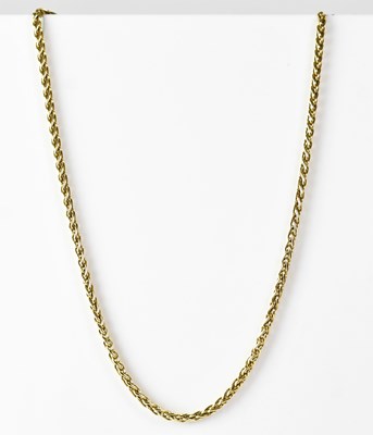 Lot 881A - An 18ct yellow gold chain link necklace,...