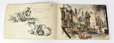 Lot 455 - HANS LISKA; a WWII German printed sketchbook,...