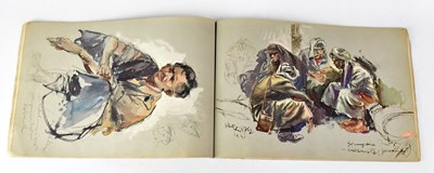 Lot 455 - HANS LISKA; a WWII German printed sketchbook,...