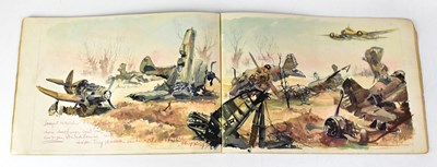 Lot 455 - HANS LISKA; a WWII German printed sketchbook,...