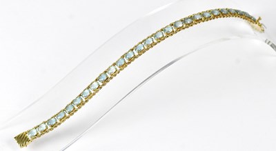 Lot 857A - A 14ct yellow gold double ropetwist bracelet...