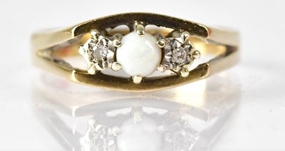 Lot 840A - A 9ct yellow gold ring set with an opal...