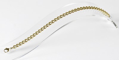 Lot 865A - A 9ct yellow gold curb link bracelet, length...