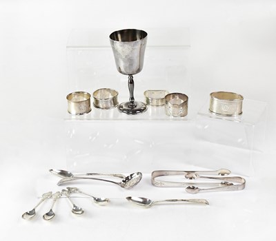 Lot 784 - A collection of hallmarked silver items...