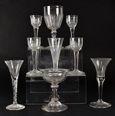 Lot 301 - A quantity of Georgian and later glass to...