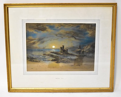 Lot 623 - HENRY BRIGHT (1814-1873); mixed media, moonlit...