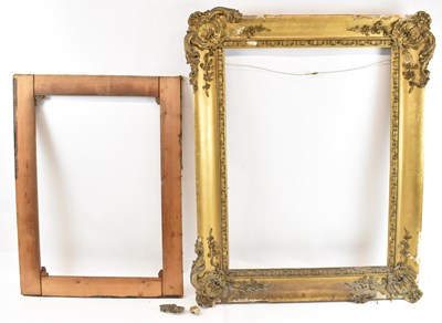 Lot 381 - A 19th century gilt gesso picture frame, 98 x...