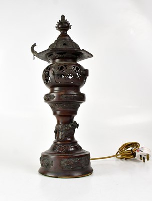 Lot 275 - A Japanese incense burner converted to a table...