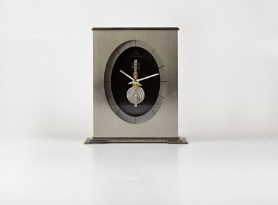 Lot 158 - JAEGER-LECOULTRE; a boxed Pendule Baguette...