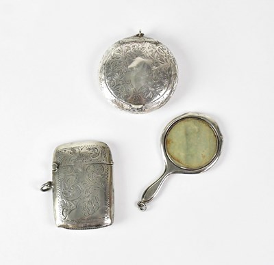 Lot 711 - Three hallmarked silver items comprising a...