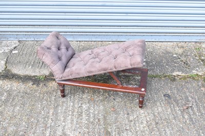 Lot 85 - A 19th century mahogany adjustable gout stool...