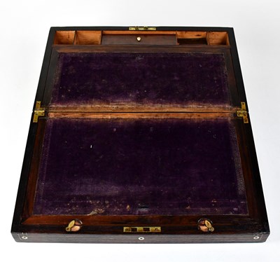 Lot 557 - A Victorian mother-of-pearl inlaid rosewood...