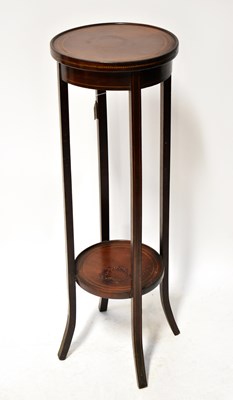 Lot 47 - An Edwardian mahogany circular top plant stand...