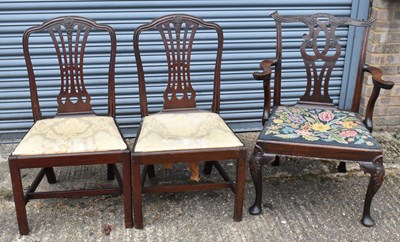 Lot 56 - A 19th century mahogany Chippendale style open...