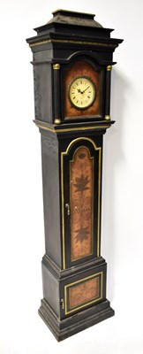 Lot 168 - A small modern longcase lock with black...