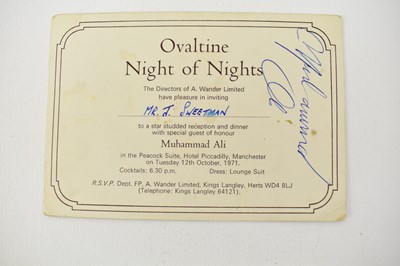 Lot 471 - SPORTING AUTOGRAPHS; an invitation card...