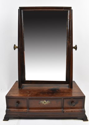 Lot 98A - A George III mahogany toilet mirror, the...