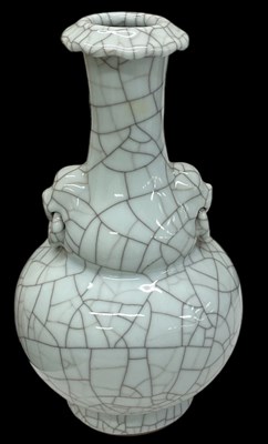 Lot 744 - A modern Chinese twin handled celadon glazed...