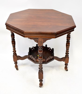 Lot 55 - A 19th century mahogany octagonal top centre...