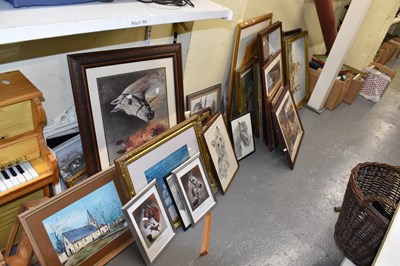 Lot 300 - A large collection of modern framed pictures...