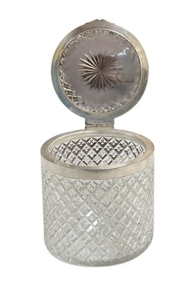Lot 1274 - A white metal mounted cut glass ice bucket...