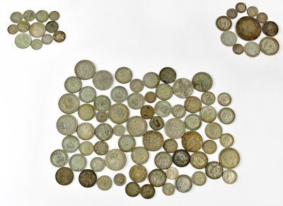 Lot 802 - A quantity of mixed silver coinage to include...