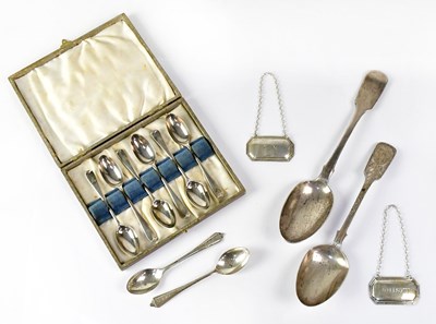 Lot 745 - A small quantity of hallmarked silver spoons...