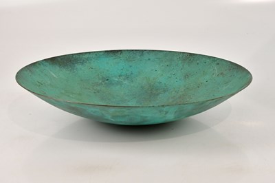 Lot 146 - A large contemporary patinated bronze bowl of...