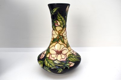Lot 535 - MOORCROFT; a modern 'Tea Rose' pattern vase by...