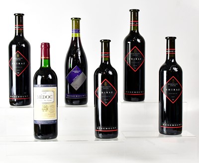 Lot 843 - Six bottles of red wine comprising four...