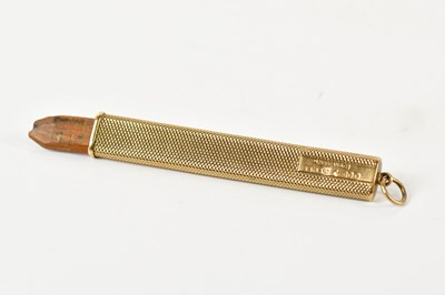 Lot 1219 - SAMPSON MORDAN & CO; a 9ct yellow gold...