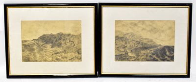 Lot 624 - INDISTINCTLY SIGNED; a pair of pencil sketches,...