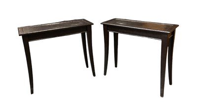 Lot 38 - A pair of modern rectangular snakeskin effect...