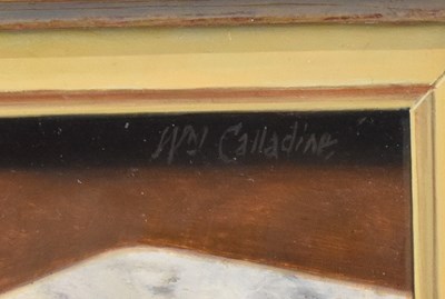 Lot 204 - WILLIAM CALLADINE (born 1944); oil on board,...
