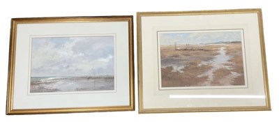 Lot 227 - ROY PERRY (1935-1993); oil on board, beach...