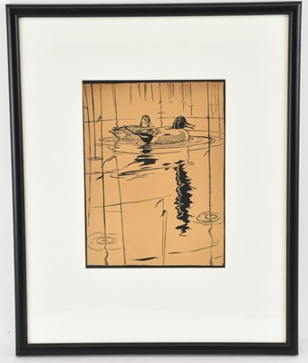 Lot 155 - PETER SCOTT (1909-1989); pen and ink drawing, '...