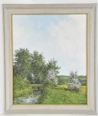 Lot 153 - CHARLES NEAL (born 1951); oil on board, rural...