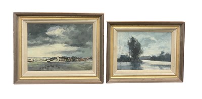 Lot 263 - MAX MUELLER; oil on board, 'The Lake, Foulden',...