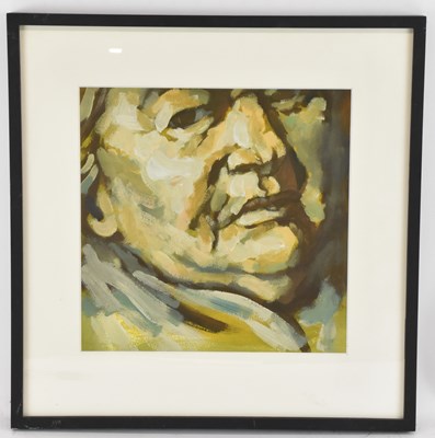 Lot 152 - IAN HUGHES (1958-2014); oil on paper, 'Head...