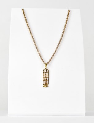 Lot 908 - A 9ct yellow gold chain, length 47cm, approx....