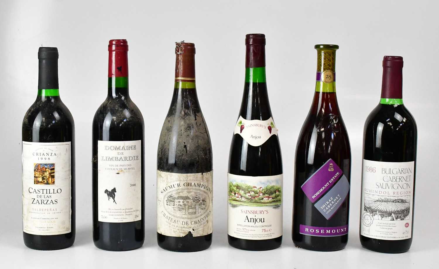 Lot 844 - Six bottles of red wine comprising Rosemount...